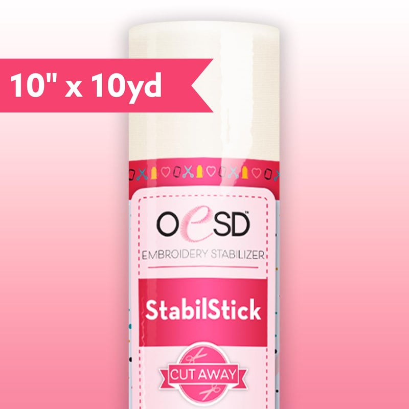 OESD StabilStick Cut Away Embroidery Stabilizer 10" x 10 Yd Roll - Image 2